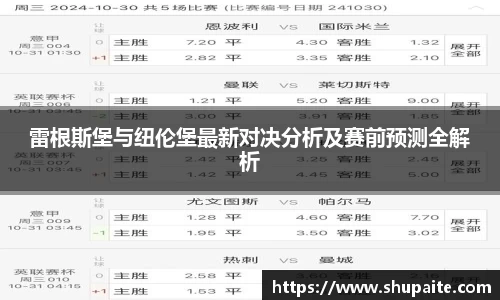 雷根斯堡与纽伦堡最新对决分析及赛前预测全解析